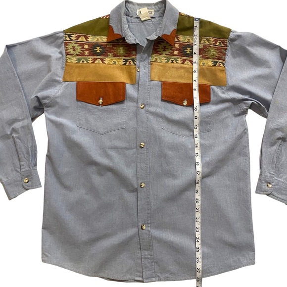 Vintage 80's Ella Manfredi Small Long sleeve Western button up long sleeve shirt - Picture 8 of 11